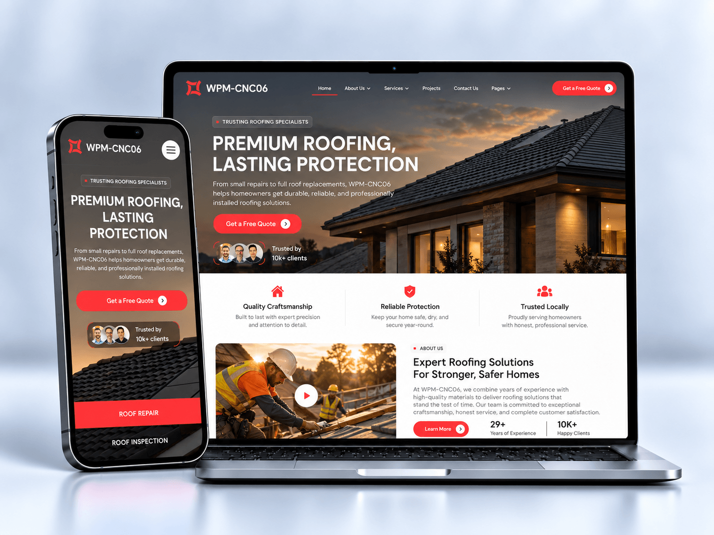 Construction website concept CNC06 by Web Premium